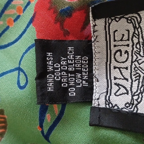 Angie Green Floral Boho Bell Sleeve Top ** SZ L - Picture 8 of 8